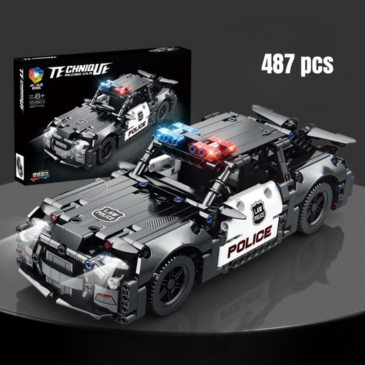 Auto Policia Negro 487 Pcs